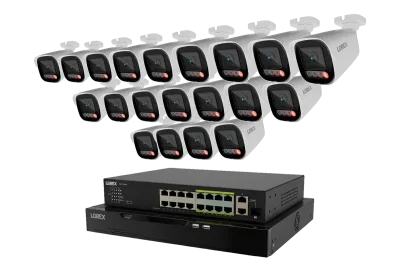 Lorex Connect X Series 4K 32-kanals kablet NVR-system med X5 bullet-overvågningskameraer - 8TB