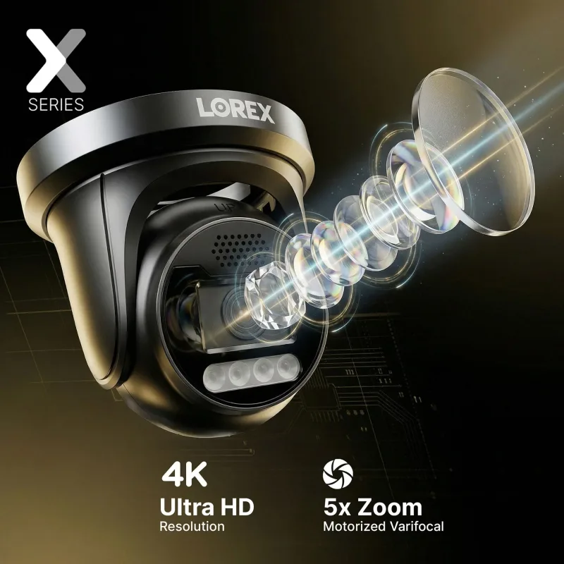 Lorex Connect X Series 4K 16-Channel Wired NVR System with X3 Turret Security Cameras - 4TB