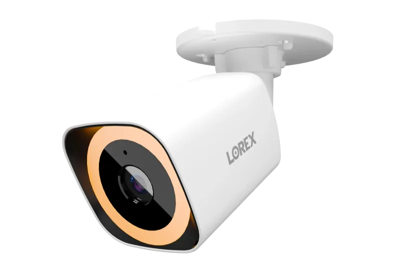 Telecamere a proiettile PoE 4K Lorex Connect V5 con illuminazione di sicurezza intelligente a colori - Bianco/Nero