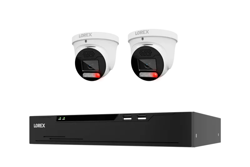 Lorex Connect X Series 4K 8-kanals kablet NVR-system med X5 turret-overvågningskameraer - 2TB