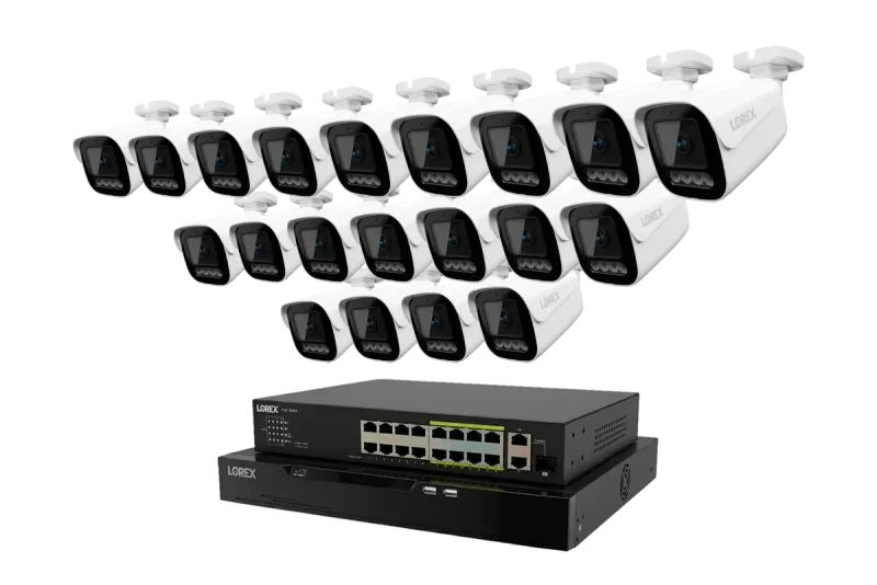 Lorex Connect X Series 4K 32-Channel Wired NVR System with X3 Bullet Security Cameras - 8TB