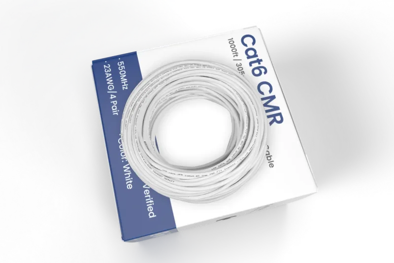 1,000ft Bulk Cat6 UTP Ethernet Cable, 23AWG CMR/FT4 for IP connectivity (FREE Shipping)