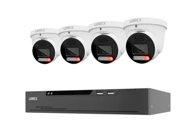 Lorex Connect X Series 4K 8-kanals kablet NVR-system med X5 turret-overvågningskameraer - 2TB