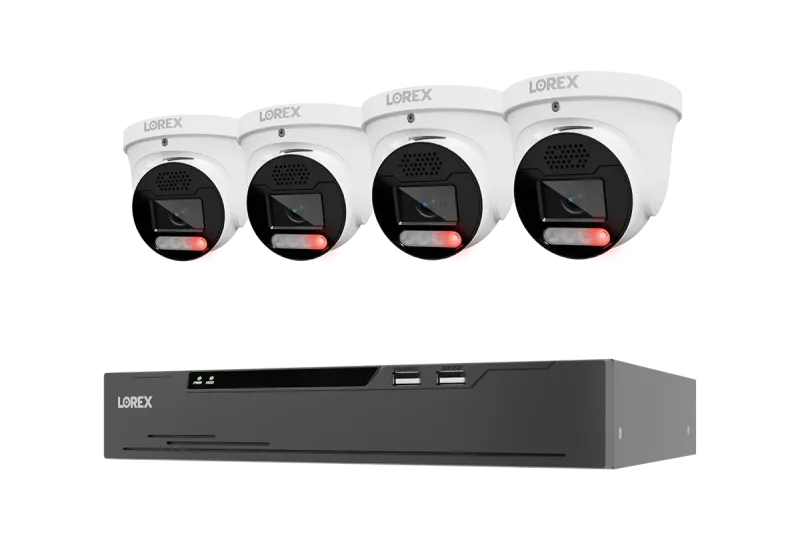 Lorex Connect X Series 4K 8-kanals kablet NVR-system med X5 turret-overvågningskameraer - 2TB