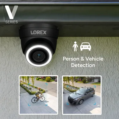 Lorex Connect (uusi sovellus) | V-sarja | 8Ch 4K NVR -järjestelmä | 3 mustaa IP PoE -kameraa
