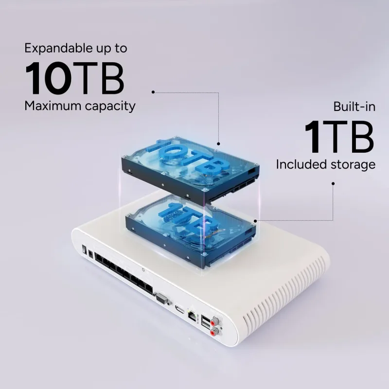 Sistema NVR con cable Lorex Connect V Series 4K de 8 canales con cámaras turret PoE 4K V3 - 1TB