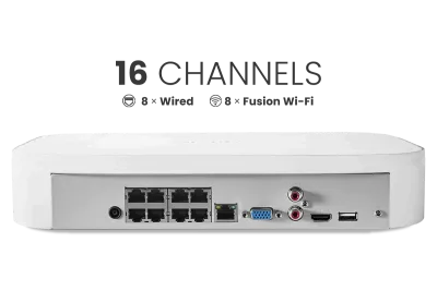 Lorex Fusion Series NVR med tre IP-kulkameraer – 4K 16-kanals 2TB kablet system – Amazon