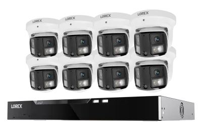 Sistema NVR cablato Lorex Connect X Series 4K a 16 canali con telecamera turret X3 a doppia lente - 4TB