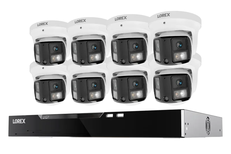 Sistema NVR cablato Lorex Connect X Series 4K a 16 canali con telecamera turret X3 a doppia lente - 4TB