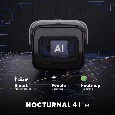 Nocturnal Series N4 Lite 4K IP trådbunden bullet-säkerhetskamera med motoriserad varifokal lins, realtidsinspelning i 30FPS och IK10 vandalsäker