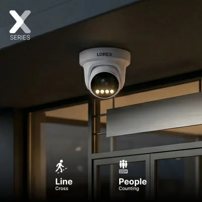 Lorex Connect X Series 4K 8-Channel Wired NVR System with X3 Turret Security Cameras - 2TB