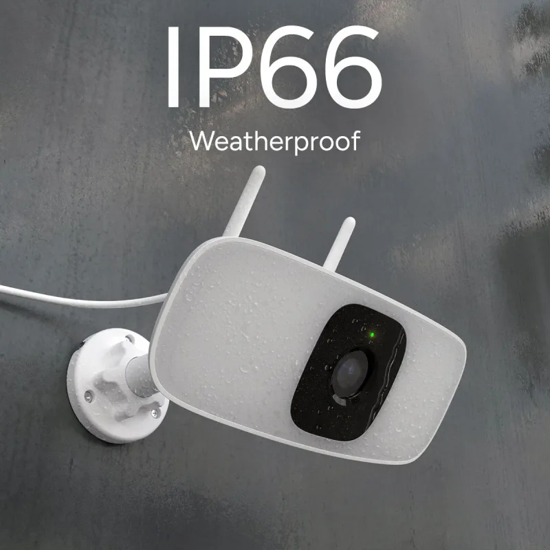 Lorex Connect 2K 泛光燈 Wi-Fi 安全攝影機，支援 App 控制水平平移