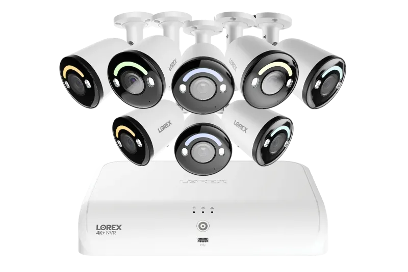 Lorex Classic 4K+ 12MP 16 Channel 2TB Wired NVR System with Smart Security Lighting Bullet IP Cameras