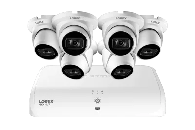 Lorex 4K Fusion 2TB Wired NVR System with 4K IP Dome Cameras