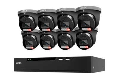 Lorex Connect X Series 4K 8-kanals kablet NVR-system med X5 turret-overvågningskameraer - 2TB