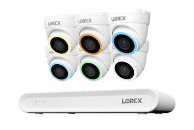 Lorex Connect V -sarja 4K 8-kanavainen langallinen NVR-järjestelmä V5 4K PoE -turret-kameroilla - 1TB