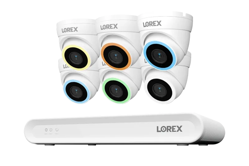 Lorex Connect V -sarja 4K 8-kanavainen langallinen NVR-järjestelmä V5 4K PoE -turret-kameroilla - 1TB