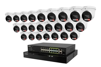 Lorex Connect X Series 4K 32-kanals kablet NVR-system med X5-turretkameraer - 8TB