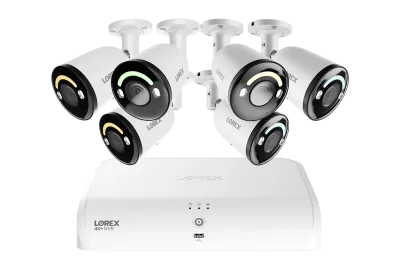 Lorex Classic 4K+ 12MP 16 Channel 2TB Wired NVR System with Smart Security Lighting Bullet IP Cameras
