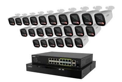 Lorex Connect X Series 4K 32-kanals kablet NVR-system med X5 bullet-overvågningskameraer - 8TB