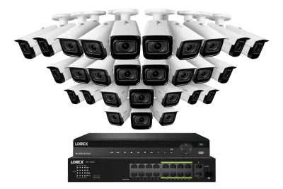 Lorex 4K (32 Camera Capable) 6TB Wired NVR System with Nocturnal 3 Smart IP Bullet Cameras Featuring Motorized Varifocal Lens and 30FPS Recording