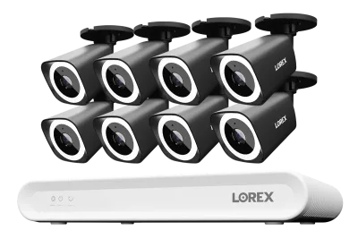 Sistema NVR cablato Lorex Connect V Series 4K a 8 canali con telecamere bullet PoE 4K V3 - 1TB