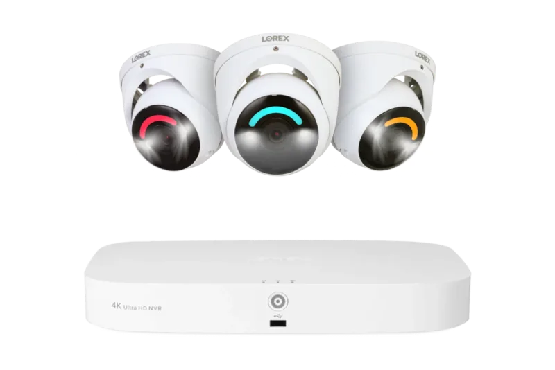 Lorex 4K 16 Camera Capable (8 Wired and 8 Fusion Wi-Fi) 2TB Wired NVR System with 3 Dome Cameras Featuring Smart Security Lighting - Amazon
