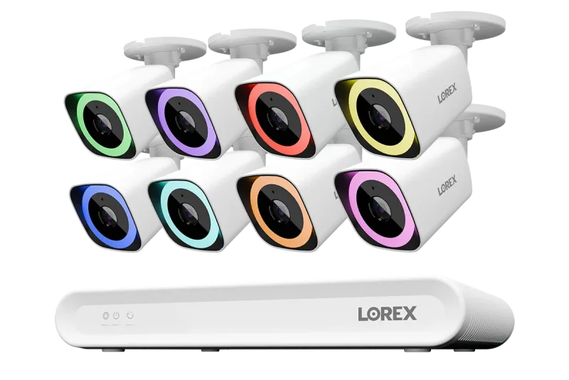 Sistema NVR Cablato Lorex Connect V Series 4K a 8 Canali con Telecamere Bullet PoE 4K V5 - 1TB