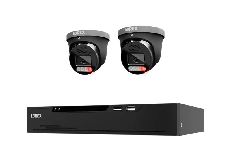 Lorex Connect X Series 4K 8-kanals kablet NVR-system med X5 turret-overvågningskameraer - 2TB
