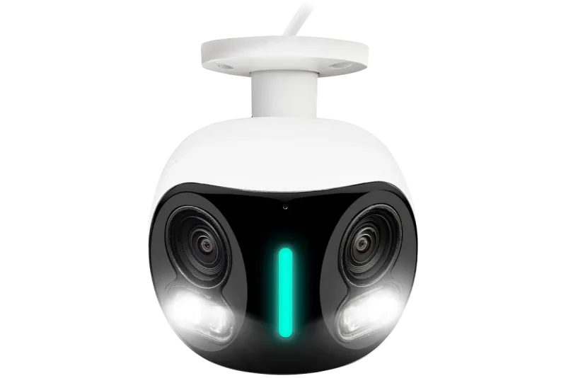 Caméra de sécurité filaire IP 4K à double objectif de Lorex avec éclairage de sécurité intelligent et détection de mouvement intelligente - Amazon