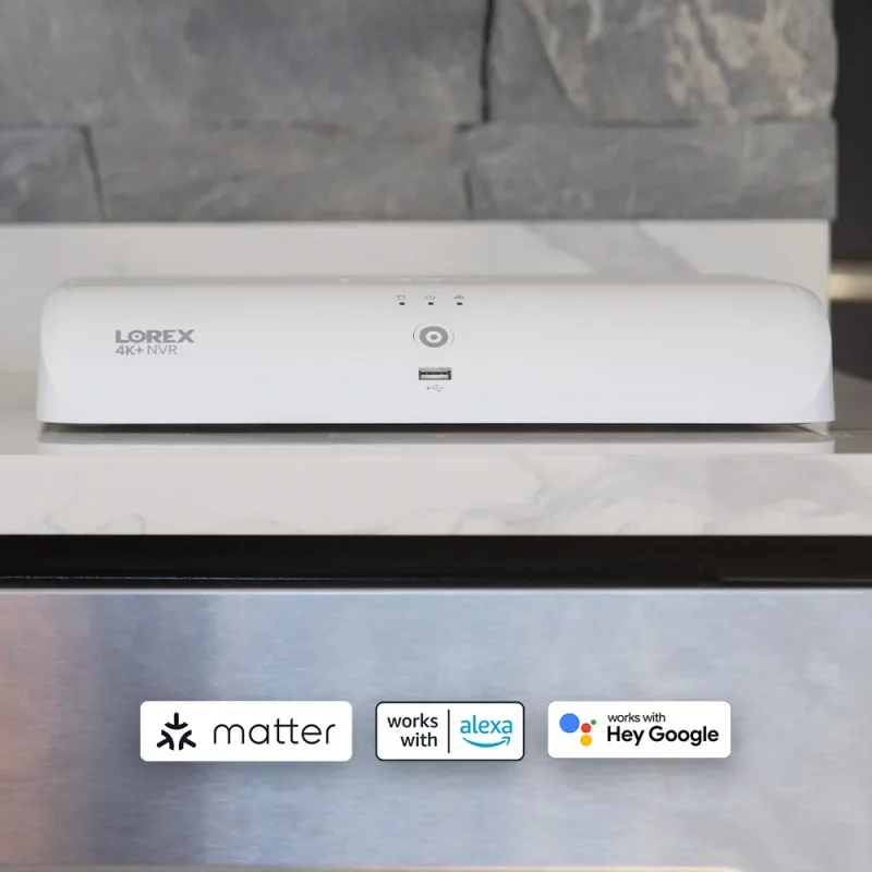 Lorex Fusion Series 4K 16-kanaligt (8 trådbundna + 8 Fusion Wi-Fi) 2TB trådbundet system med H12 trådbundna 4K IP-kuldkameror (Amzon)