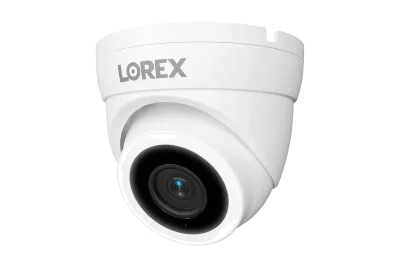 Telecamera a torretta PoE cablata 4K Lorex Connect V3 con illuminazione di sicurezza smart - Bianco/Nero