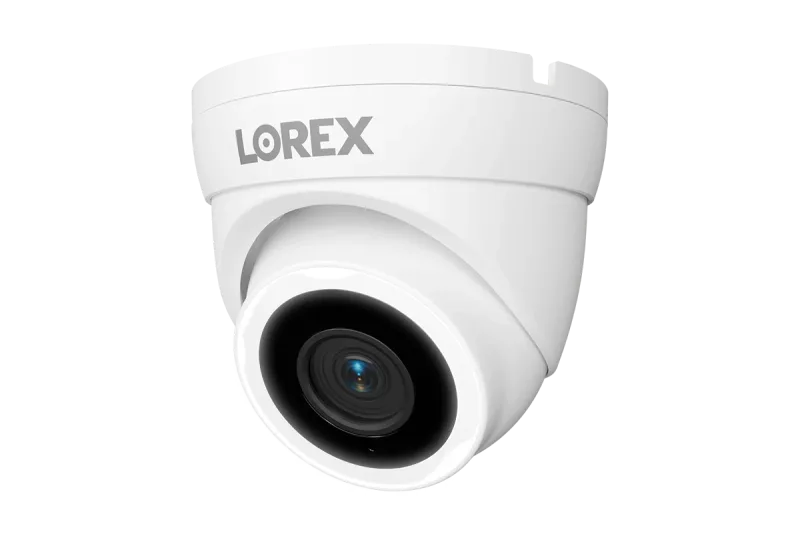 Telecamera a torretta PoE cablata 4K Lorex Connect V3 con illuminazione di sicurezza smart - Bianco/Nero