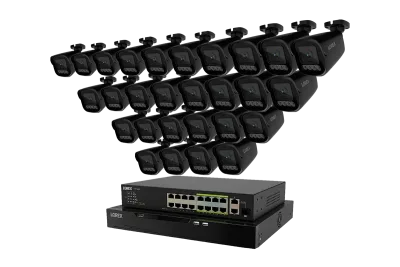 Lorex Connect X Series 4K 32-Channel Wired NVR System with X3 Bullet Security Cameras - 8TB