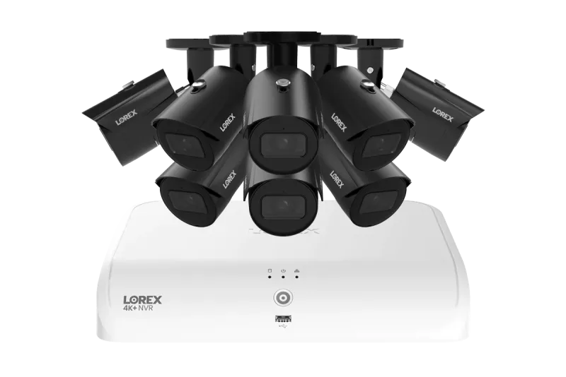 Lorex Fusion Series 4K+ 16 kanaler (8 trådbundna + 8 Fusion Wi-Fi) 2TB trådbundet system med A14 trådbundna 4K IP-bulletkameror