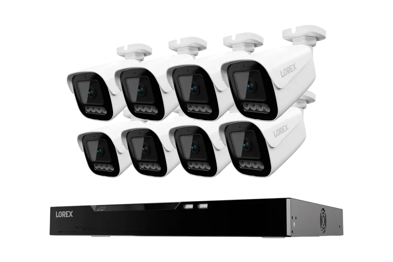 Lorex Connect X Series 4K 16-kanals kablet NVR-system med X3 bullet-sikkerhedskameraer - 4TB