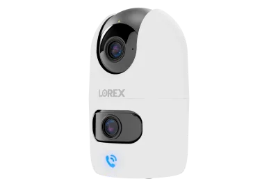 Lorex Connect 2K デュアルレンズ 屋内パン・チルト Wi-Fiカメラ