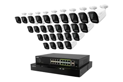 Lorex Connect X Series 4K 32-Channel Wired NVR System with X3 Bullet Security Cameras - 8TB