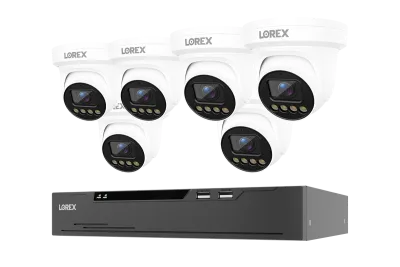 Lorex Connect X Series 4K 8-Channel Wired NVR System with X3 Turret Security Cameras - 2TB