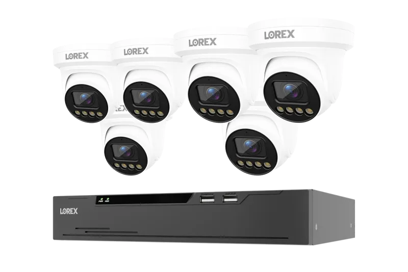 Lorex Connect X Series 4K 8-Channel Wired NVR System with X3 Turret Security Cameras - 2TB
