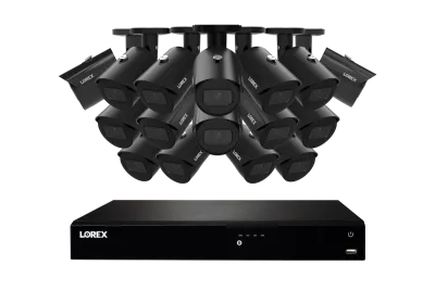 Lorex Fusion Series 4K Sistem NVR Kabel 4TB dengan Kapasitas 16 Kamera (Kabel atau Fusion Wi-Fi) dan Kamera IP Bullet A14