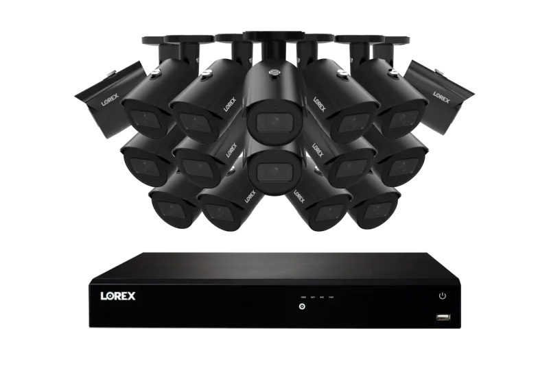 Lorex Fusion Series 4K Sistem NVR Kabel 4TB dengan Kapasitas 16 Kamera (Kabel atau Fusion Wi-Fi) dan Kamera IP Bullet A14