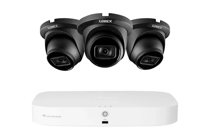 Lorex 4K 16-Camera Capable (8 Wired + 8 Fusion Wi-Fi) 2TB Wired NVR System with 3 IP Dome Cameras featuring Listen-In Audio - Amazon