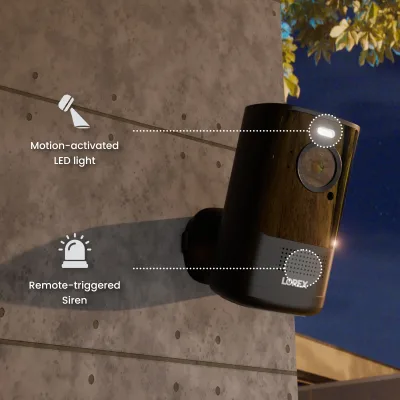 Caméra de sécurité Wi-Fi sur batterie avec projecteur Lorex 4K