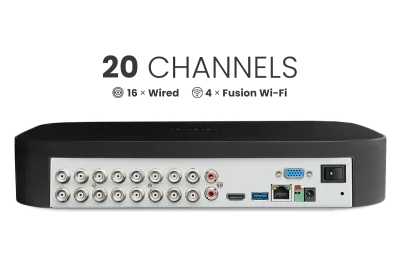 Lorex Classic Fusion Series 4K 20-kanałowy (16 przewodowych + 4 Fusion Wi-Fi) system DVR 1TB z analogowymi kamerami 1080p Bullet