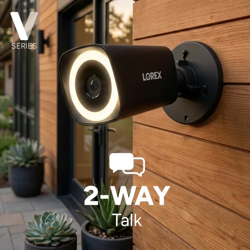 Lorex Connect (uusi sovellus) | V-sarja | 8Ch 4K NVR -järjestelmä | 3 mustaa IP PoE -kameraa