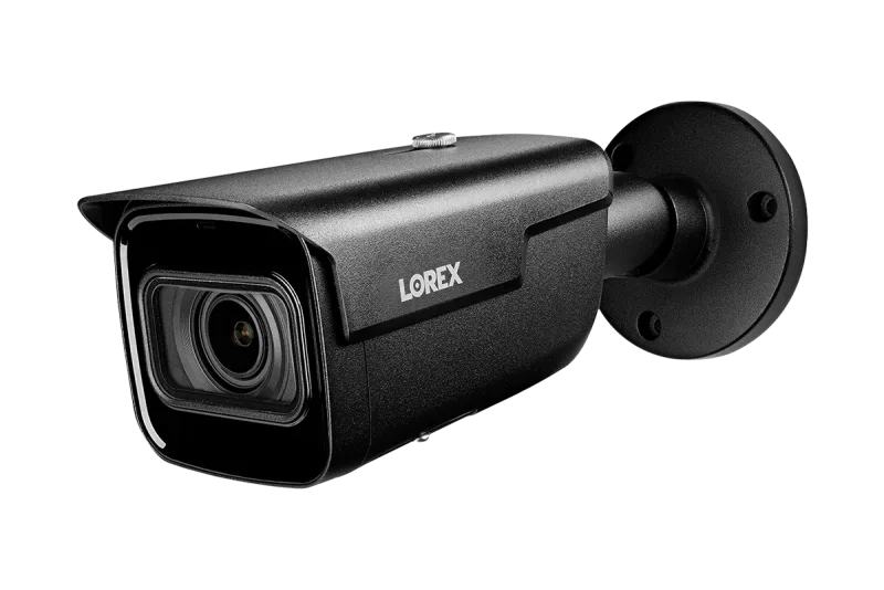 Sistema NVR con cable Lorex 4K (compatible con 16 cámaras) de 6TB con 3 cámaras IP tipo bala inteligentes Nocturnal con objetivo varifocal motorizado