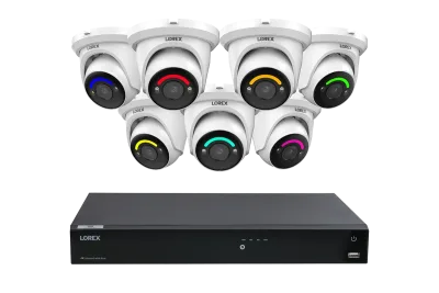 Lorex Fusion Series 4K 16 Camera Capable (Wired or Fusion Wi-Fi) 4TB Wired NVR System with H12 Wired 4K IP Dome Cameras (Amazon)