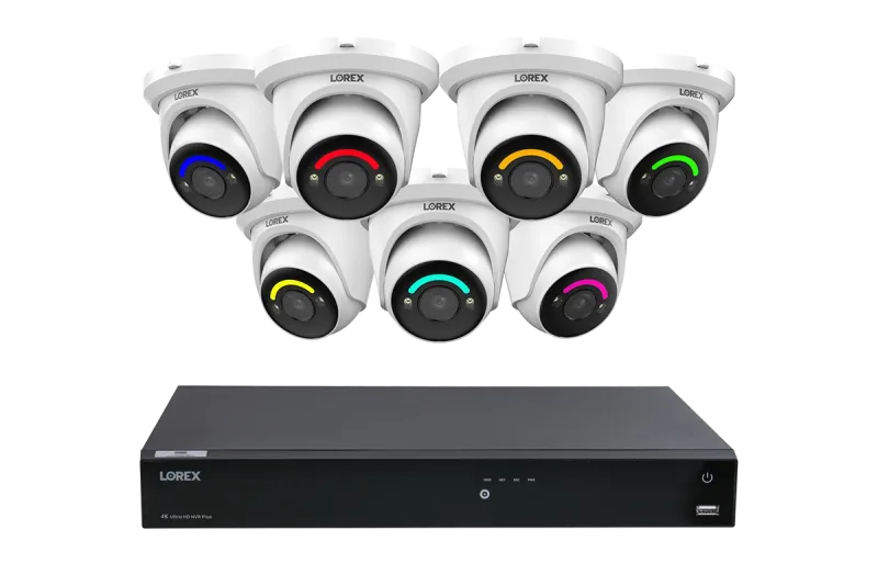 Lorex Fusion Series 4K 16 Camera Capable (Wired or Fusion Wi-Fi) 4TB Wired NVR System with H12 Wired 4K IP Dome Cameras (Amazon)