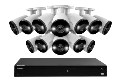 Lorex Fusion Series 4K 16 Camera Capable (Wired or Fusion Wi-Fi) 4TB Wired NVR System with H13 Bullet Cameras